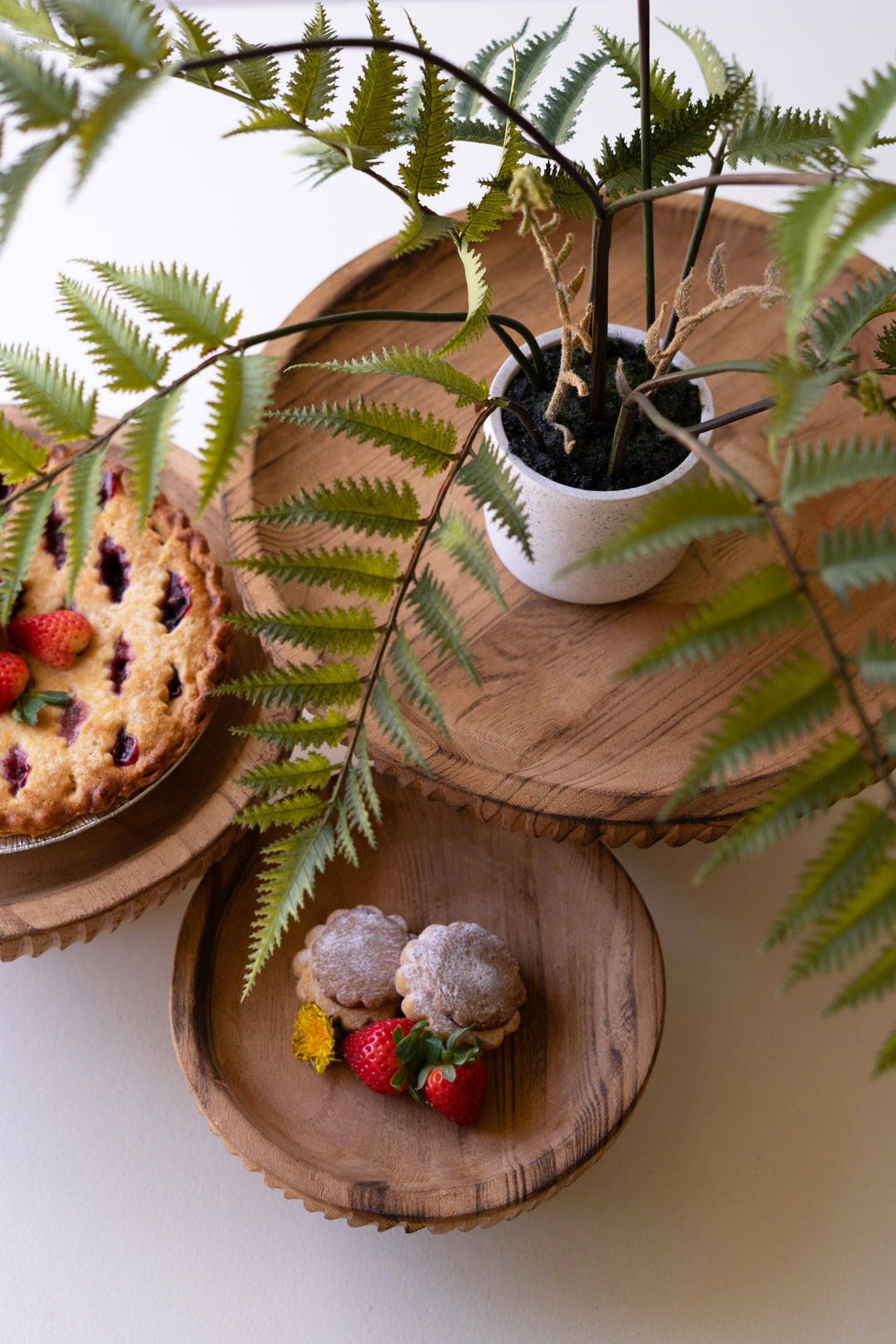 Set of 3 Wooden Display Stands