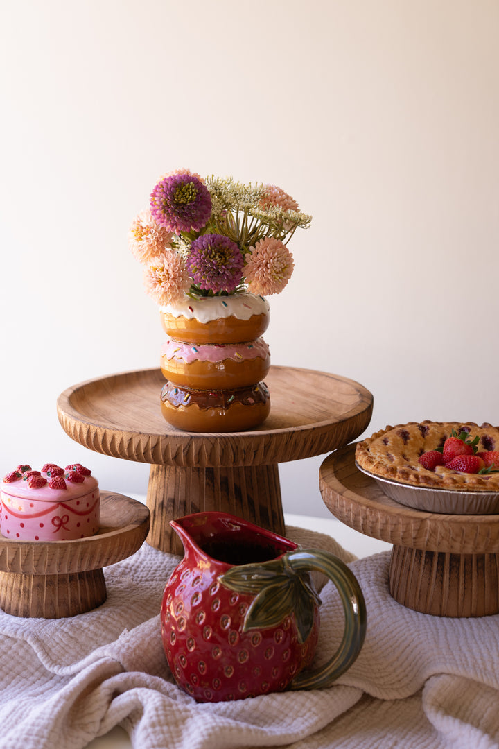 Set of 3 Wooden Display Stands