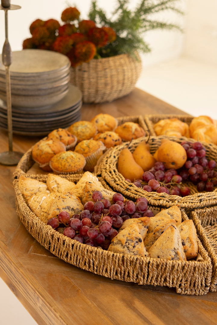 Large Woven Vine Five Piece Round Serving Set