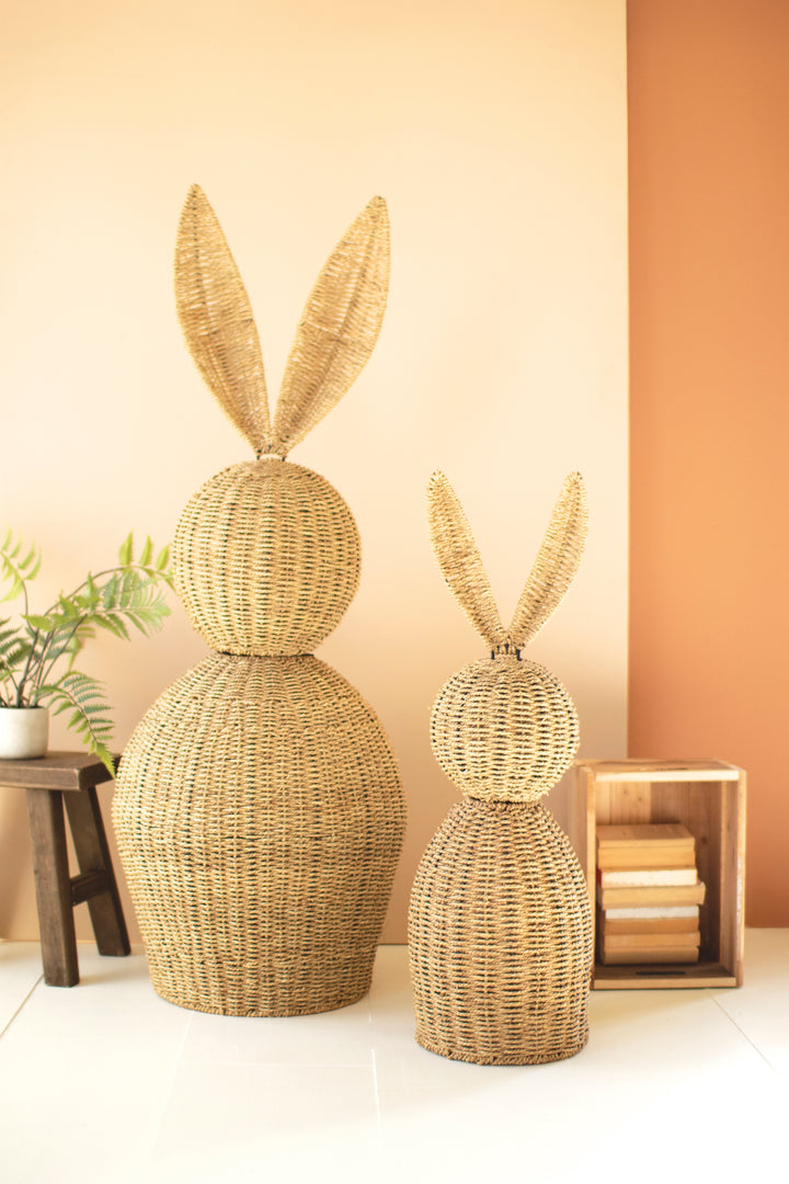 Set of 2 Giant Woven Vine Rabbits