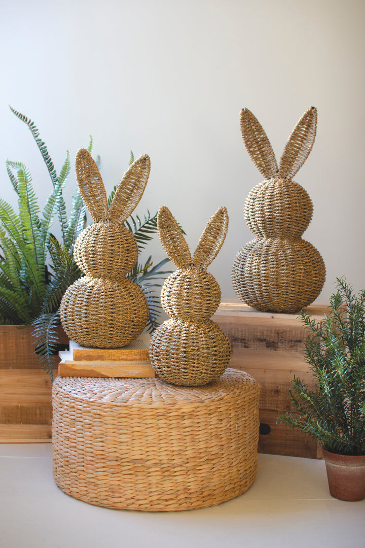 Set of 3 Woven Vine Easter Rabbits