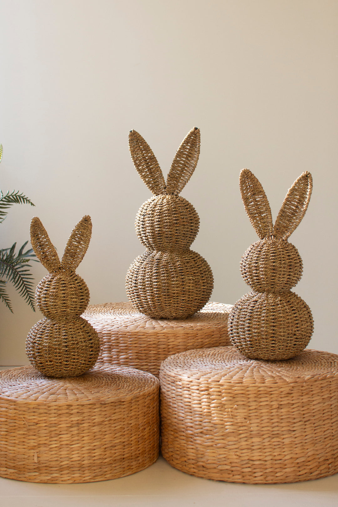 Set of 3 Woven Vine Easter Rabbits
