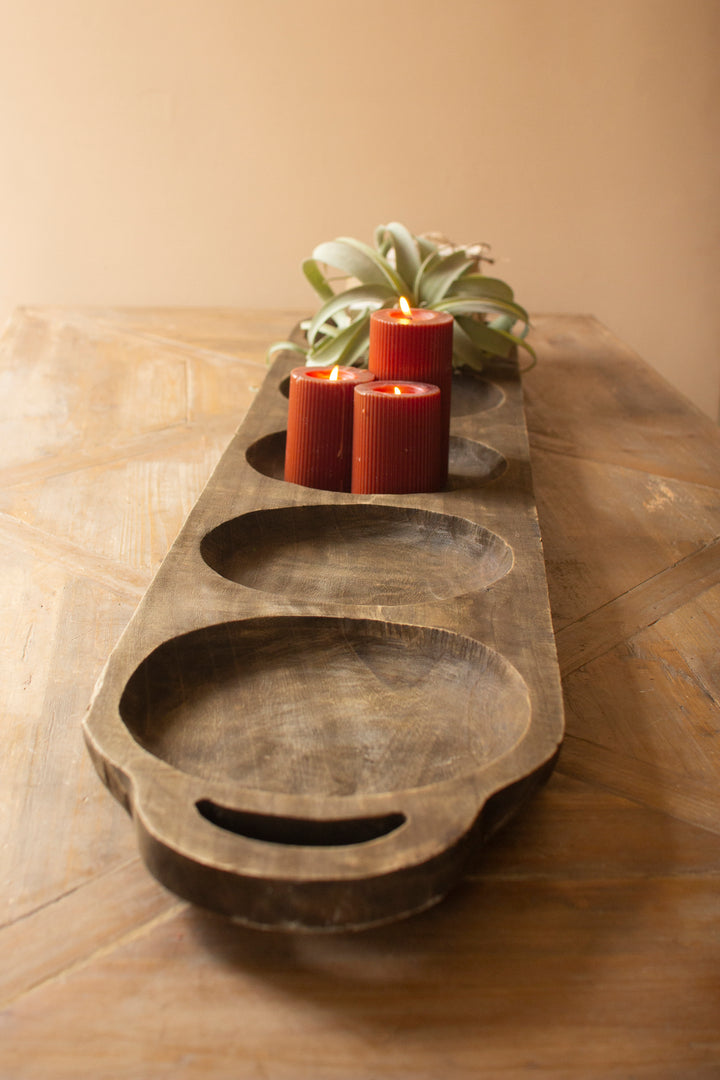 Dark Brown Giant Wood Tray