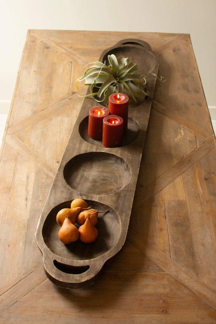 Dark Brown Giant Wood Tray