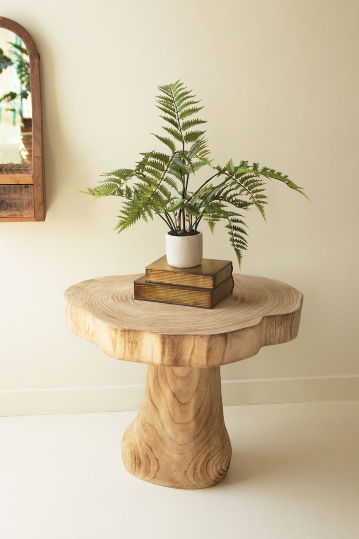 Live-Edge Wood Accent Table