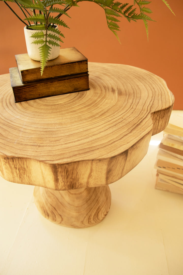 Live-Edge Wood Accent Table