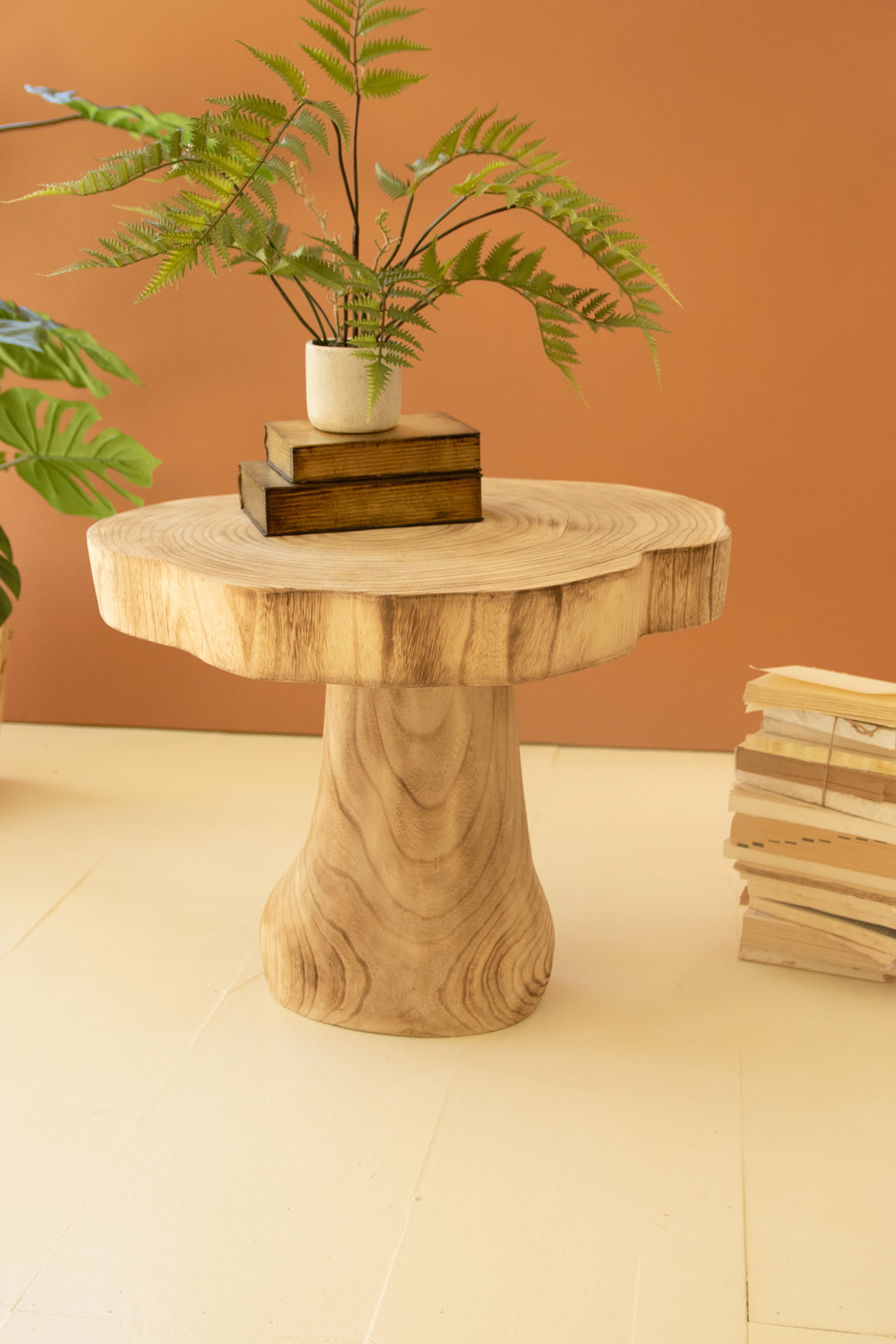 Live-Edge Wood Accent Table