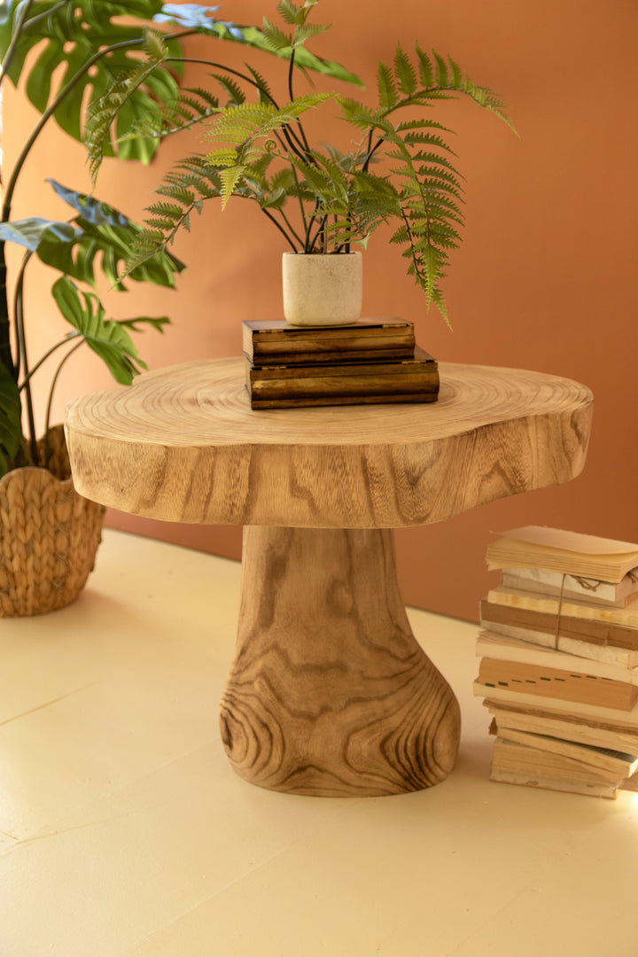 Live-Edge Wood Accent Table
