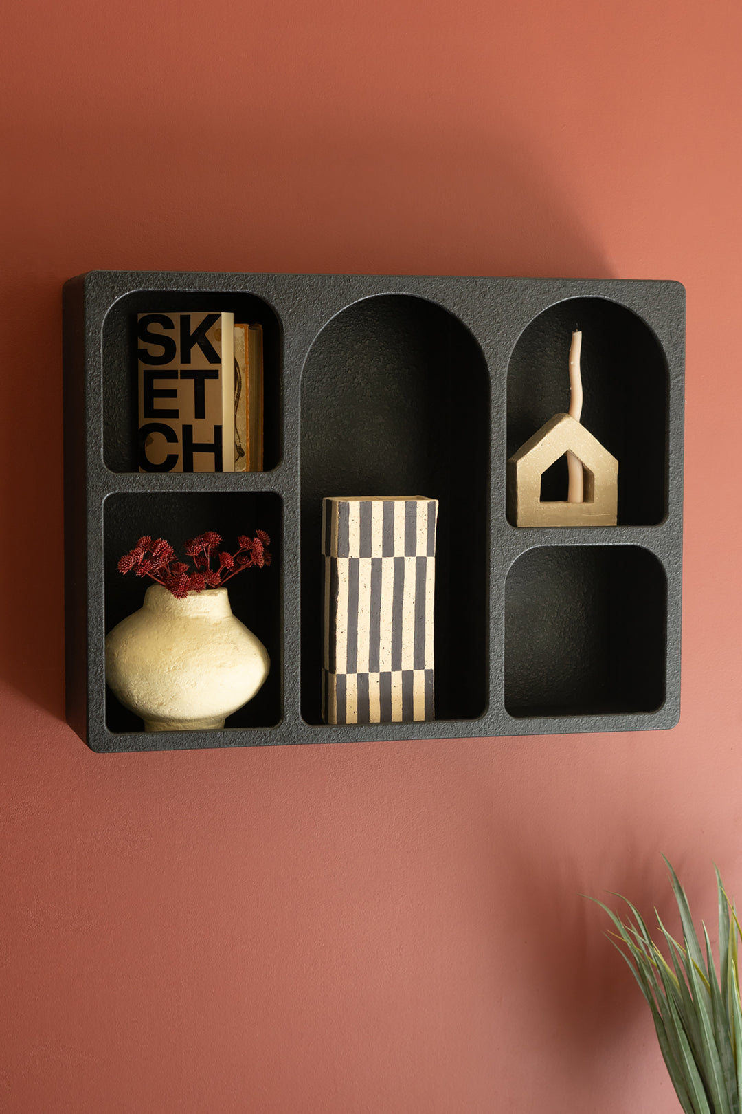 Textured Black Wall Cubbie