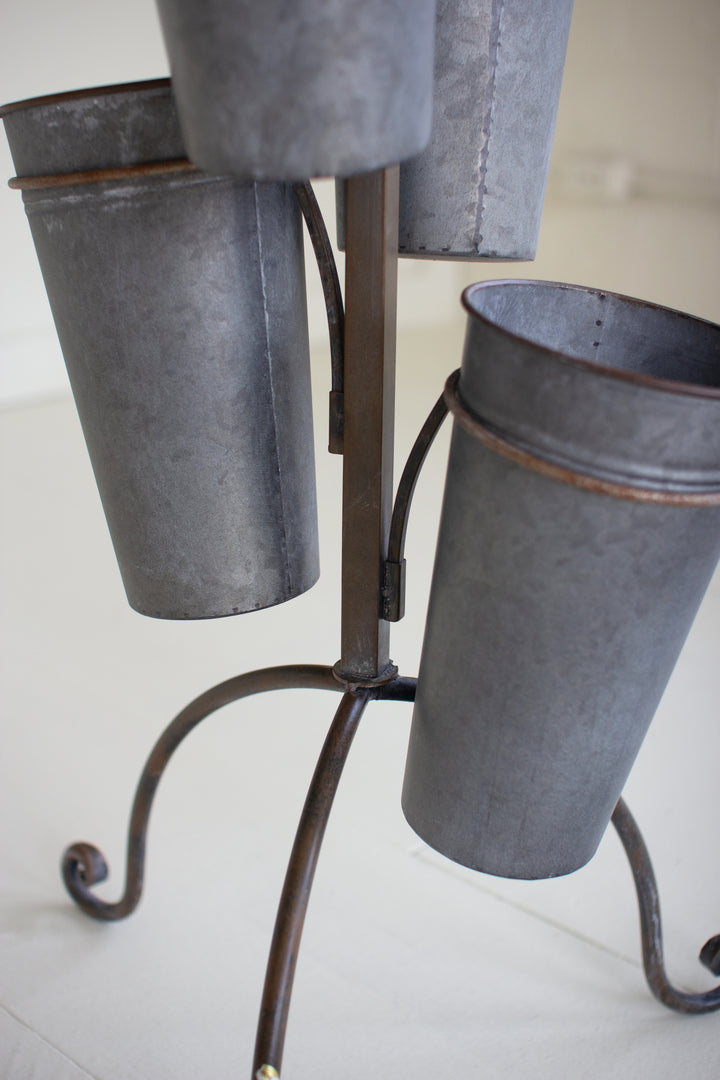 Metal French Pot Flower Tower