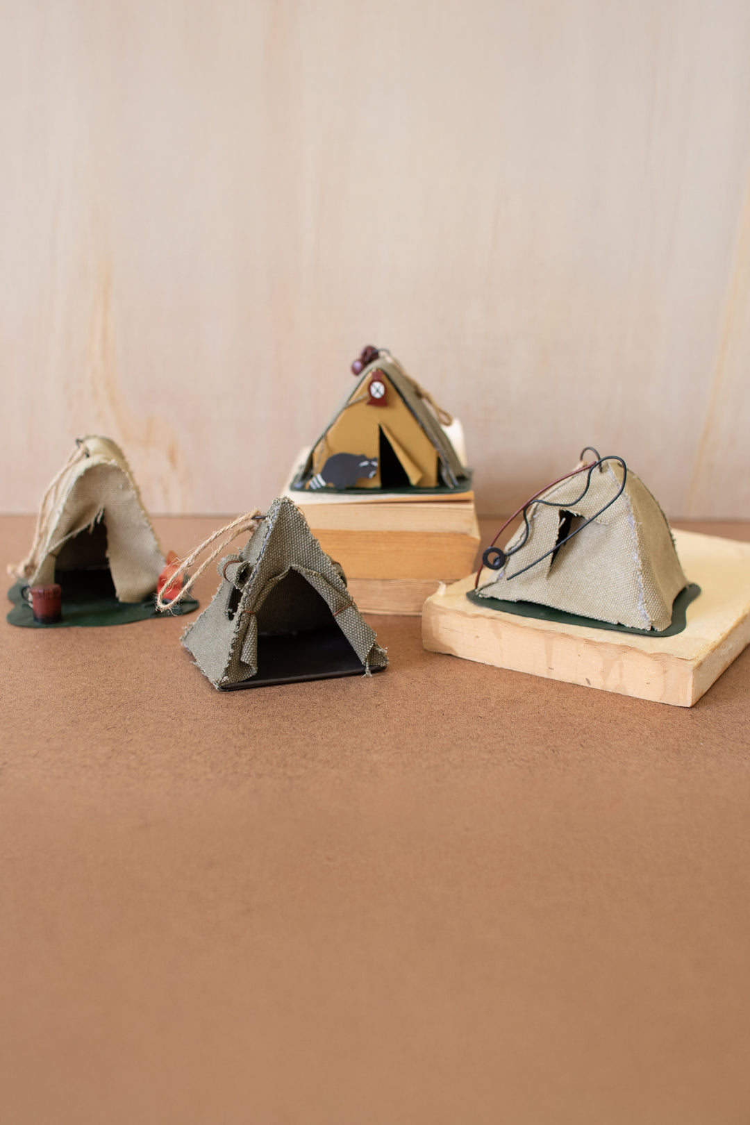 Set of 4 Tent Ornaments