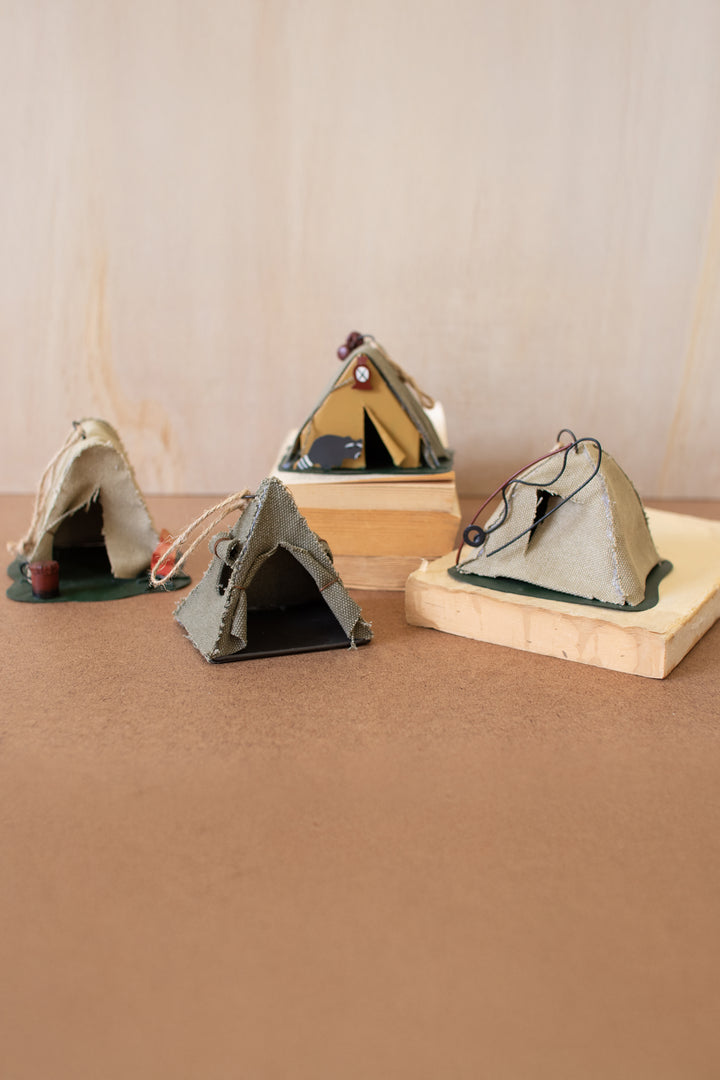 Set of 4 Tent Ornaments