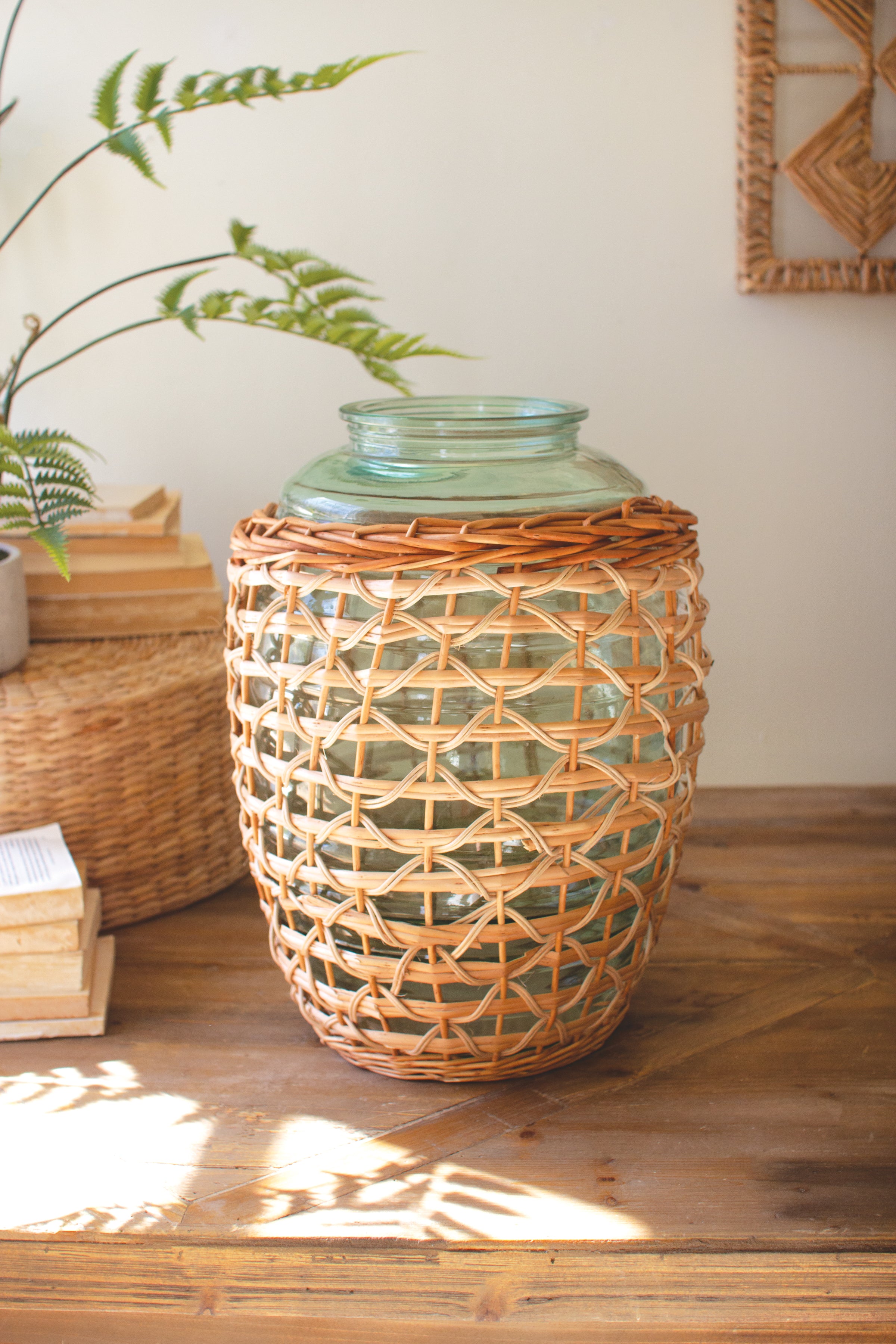 Willow Wrapped Glass Vessel - Thumbnail 3