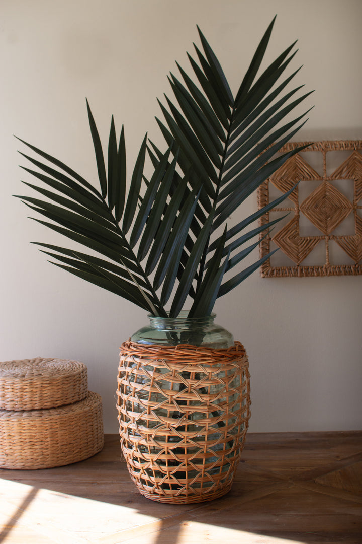 Willow Wrapped Glass Vessel