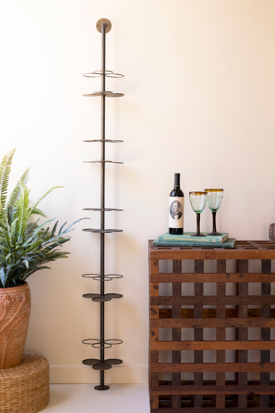 Metal Wall Wine Rack