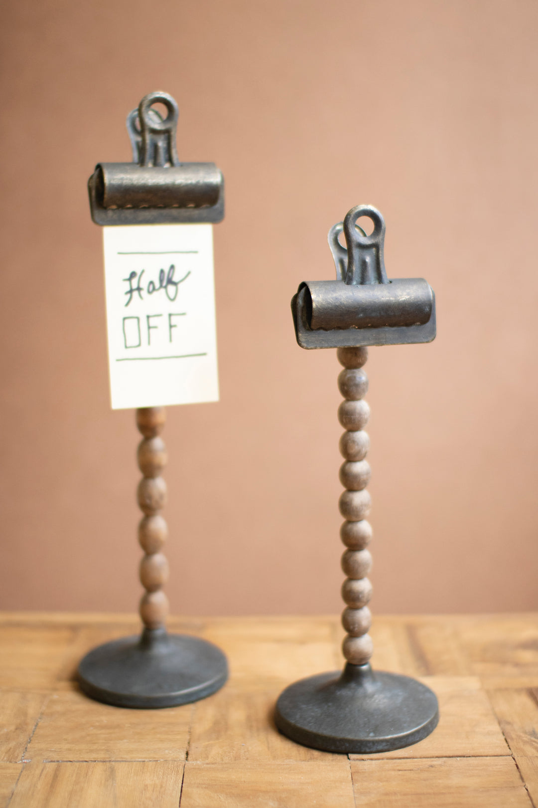 Set of 2 Clips with Beaded Stem