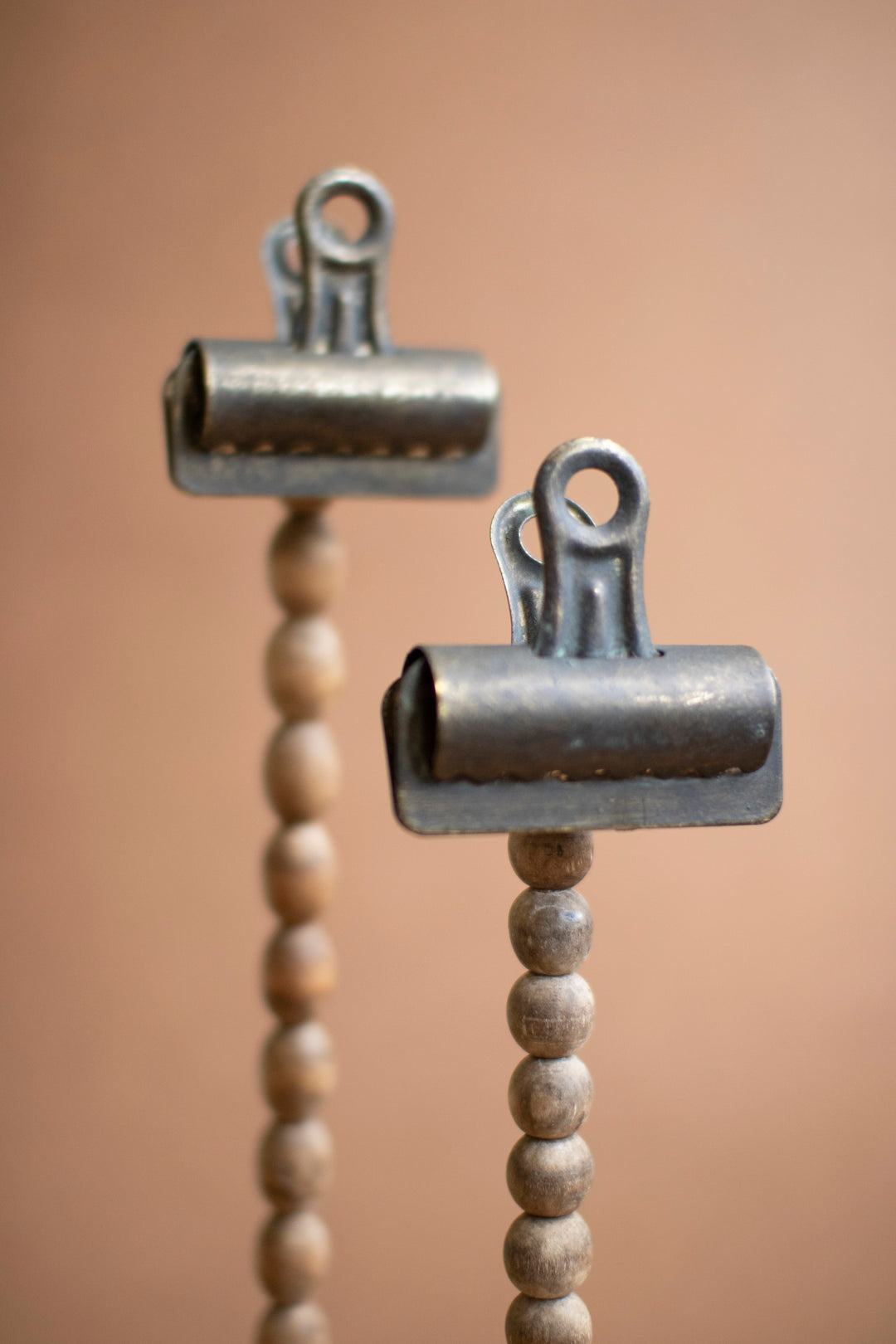 Set of 2 Clips with Beaded Stem