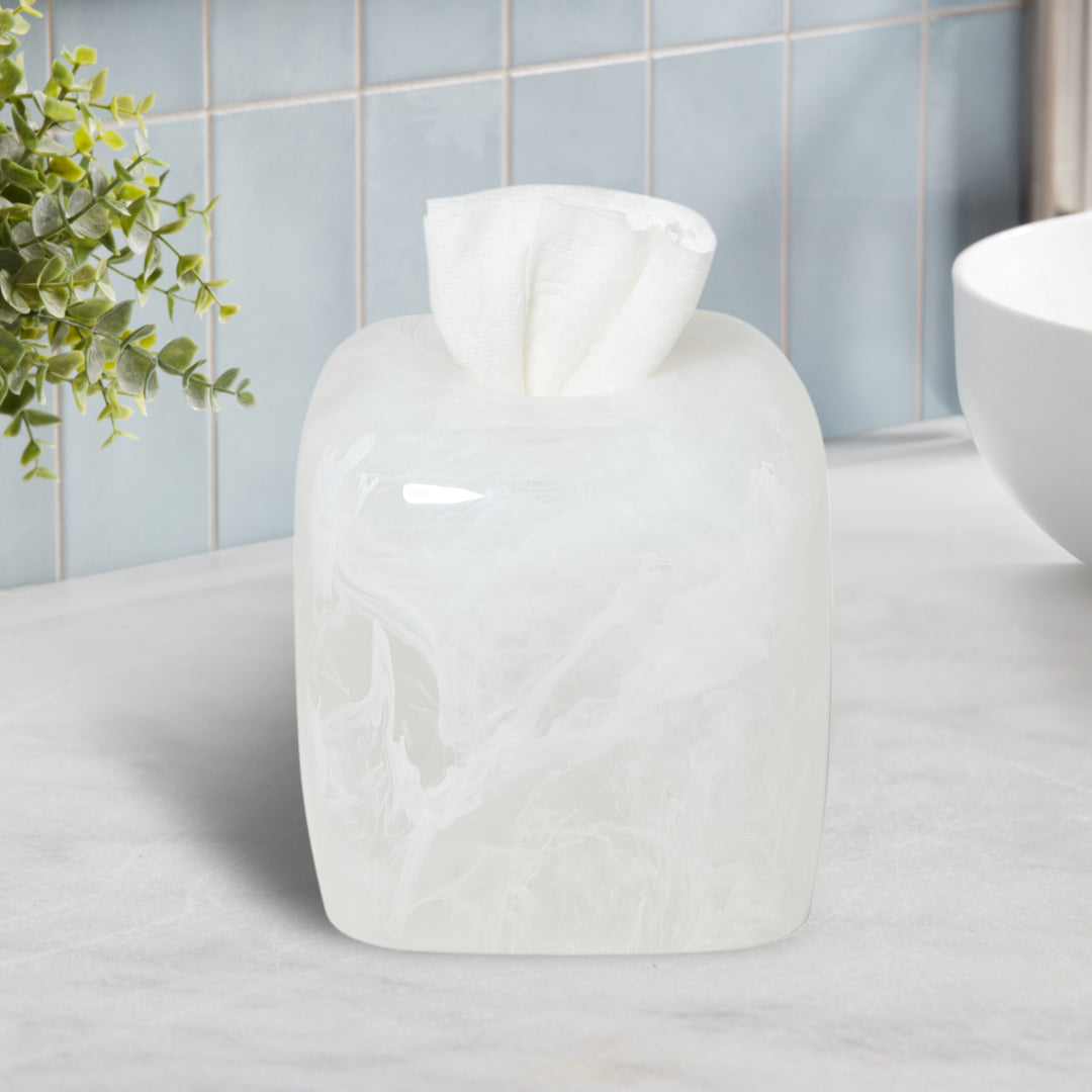 Roselli Trading Clouds White Resin Bathroom Accessories
