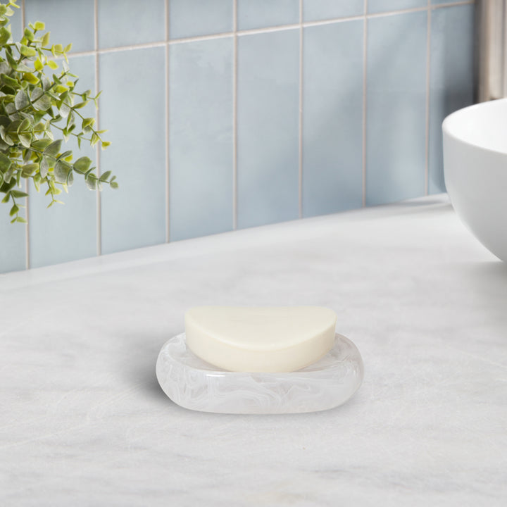 Roselli Trading Clouds White Resin Bathroom Accessories