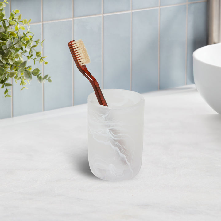 Roselli Trading Clouds White Resin Bathroom Accessories