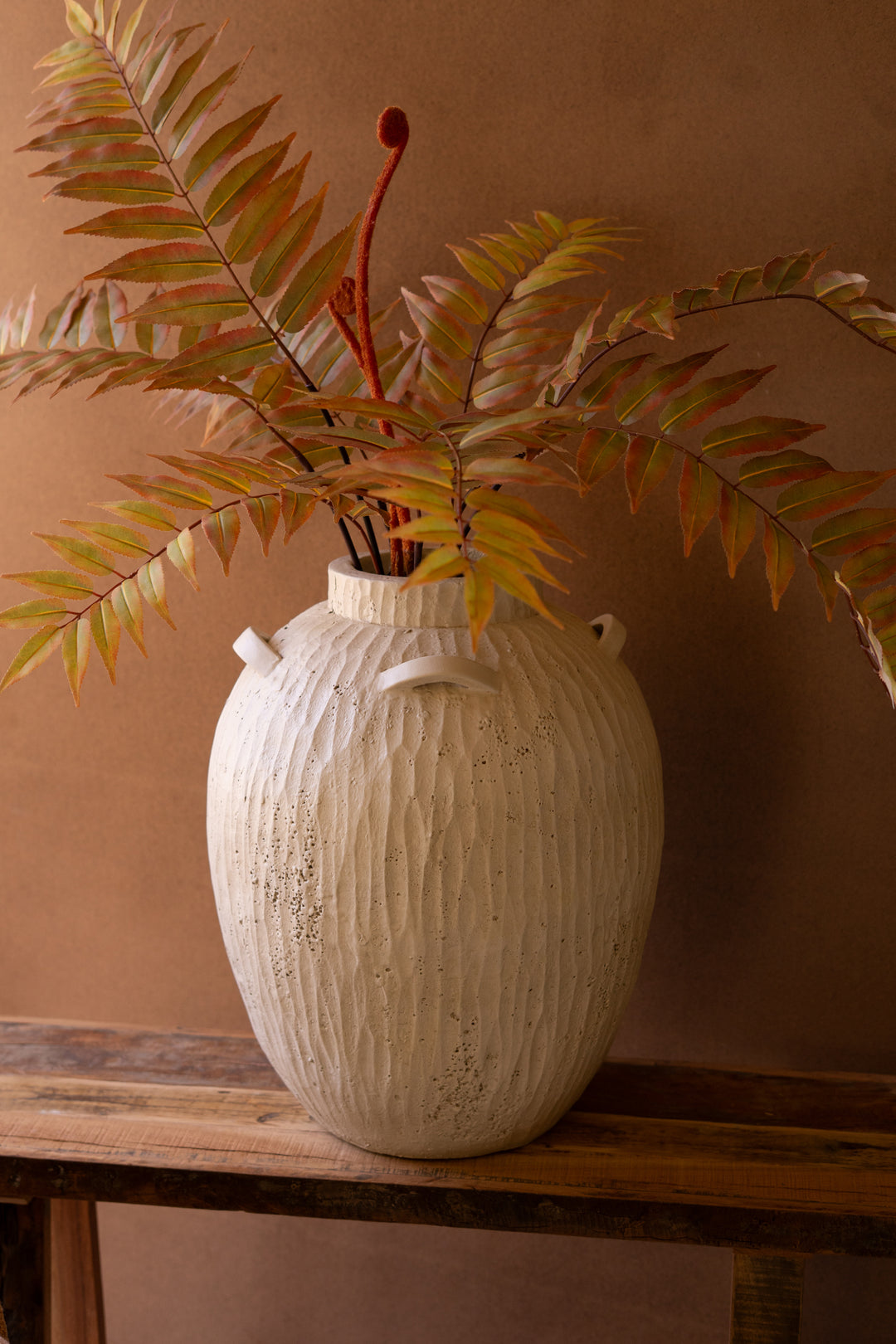 Stone Composite Urn with Four Handles