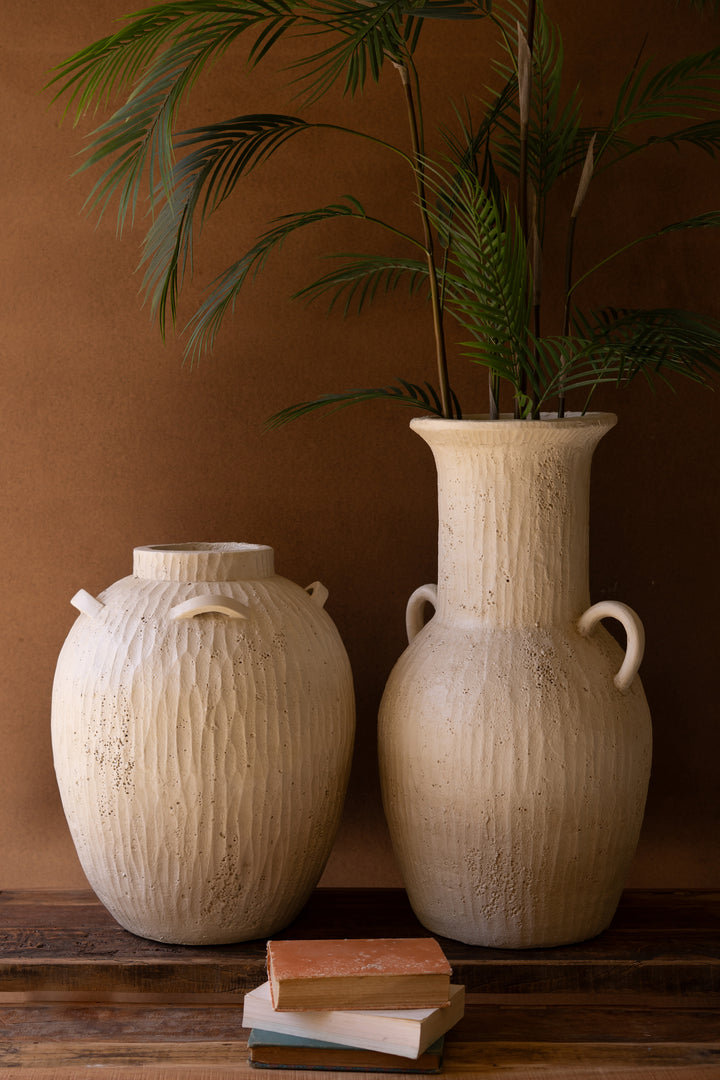 Stone Composite Urn with Four Handles