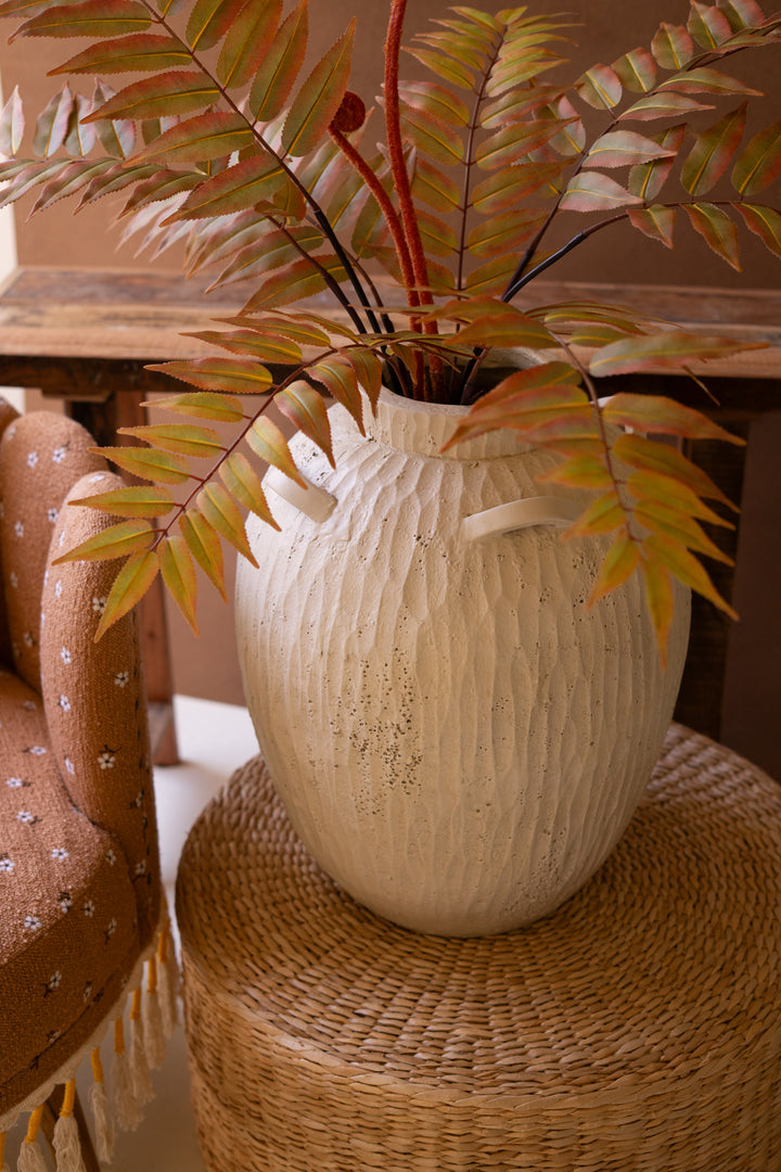 Stone Composite Urn with Four Handles