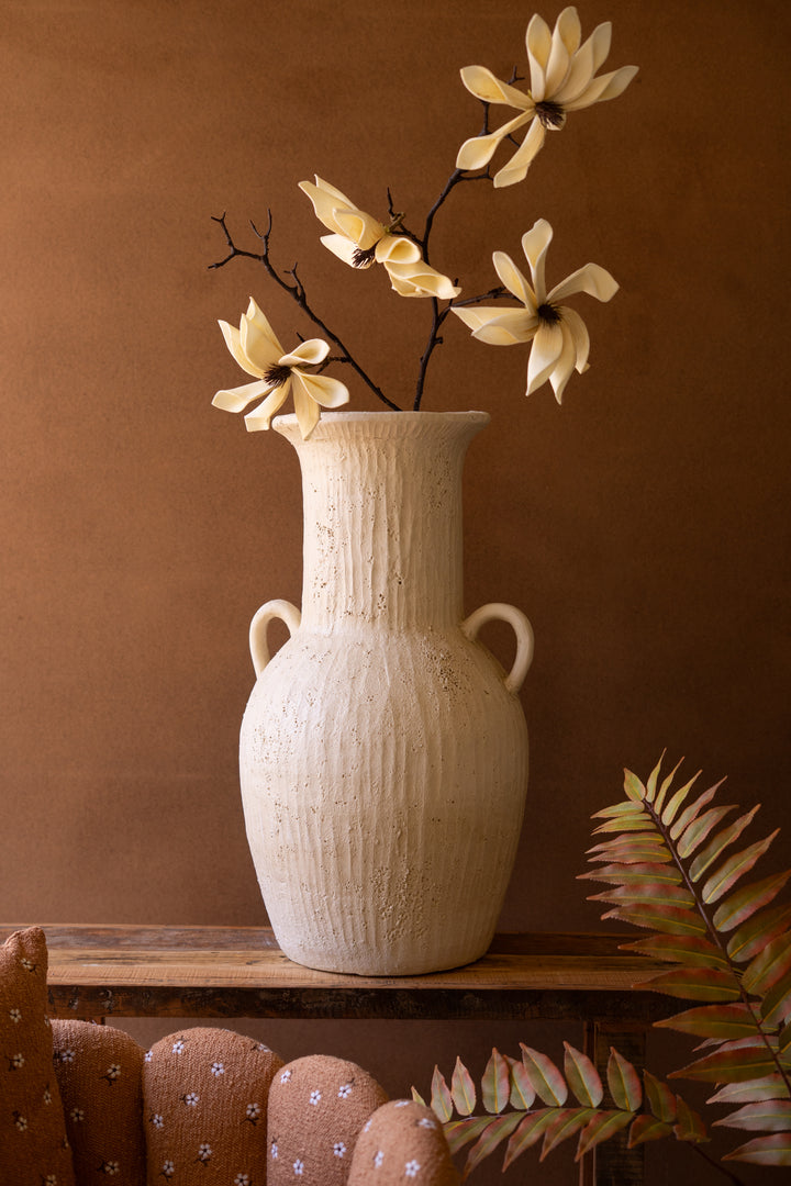 Stone Composite Urn with Two Handles