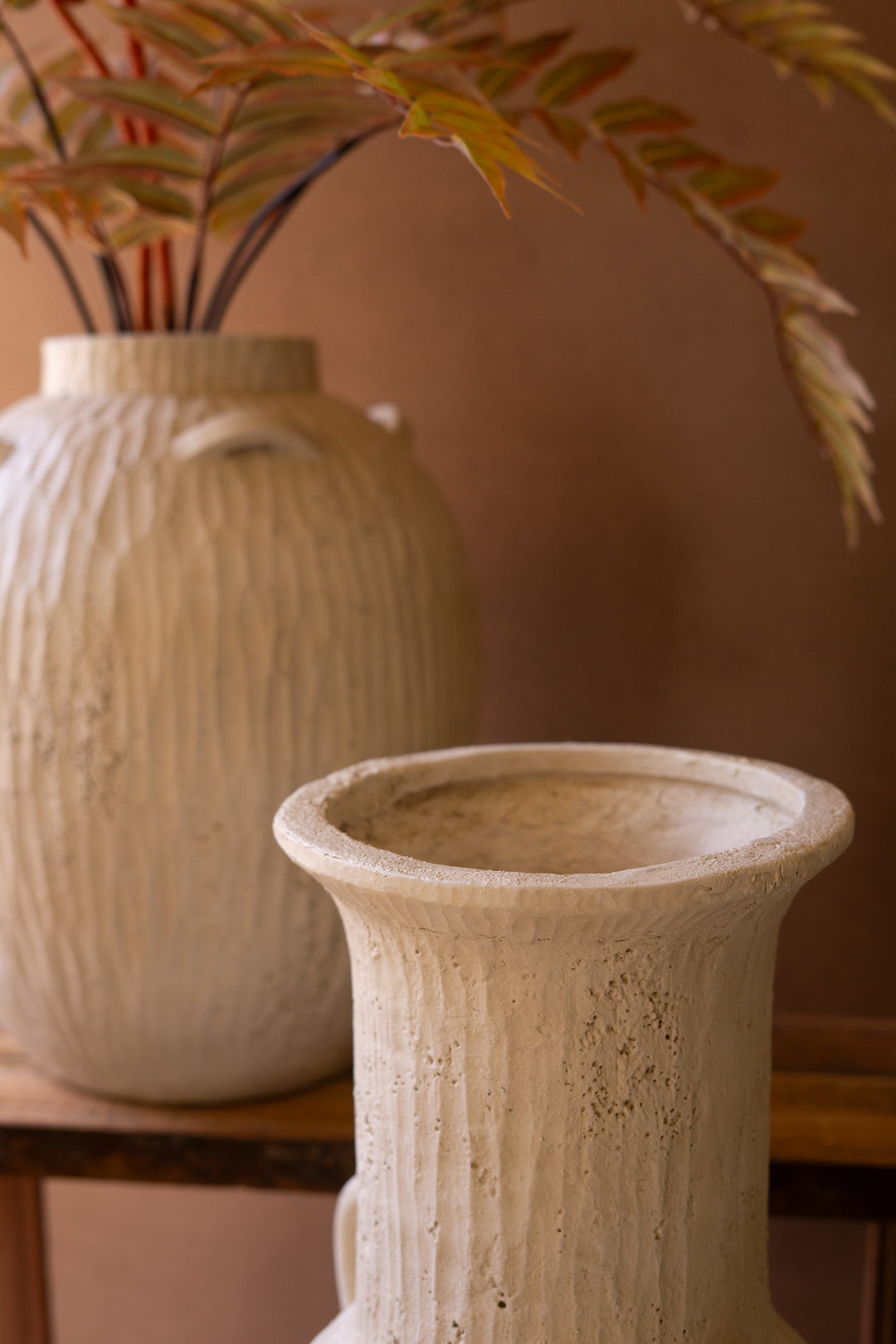 Stone Composite Urn with Two Handles