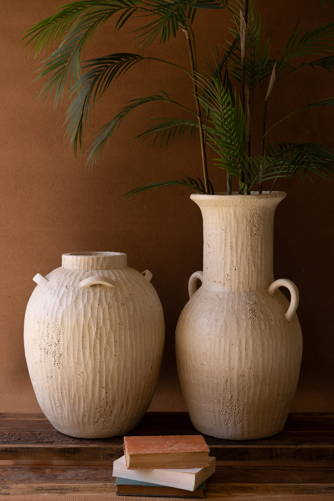 Stone Composite Urn with Two Handles