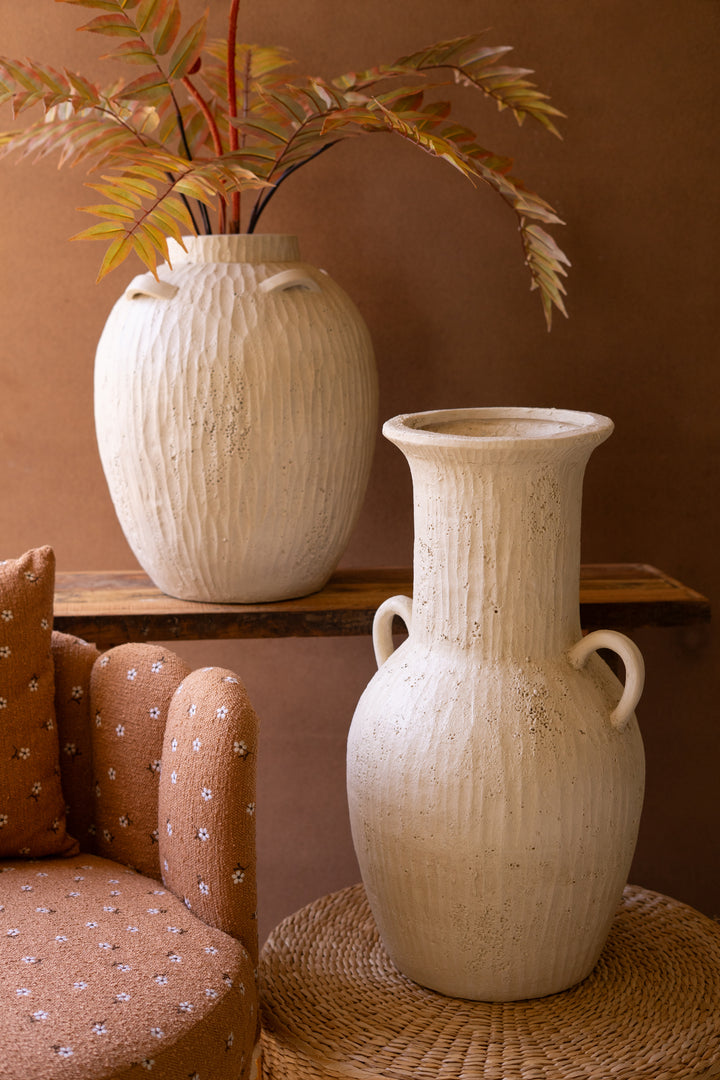 Stone Composite Urn with Two Handles