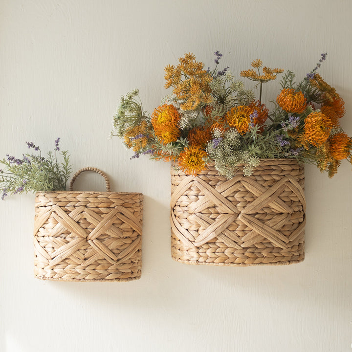Set of 2 Seagrass Wall Baskets