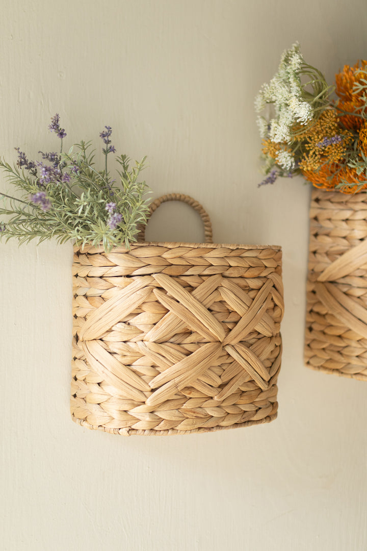 Set of 2 Seagrass Wall Baskets