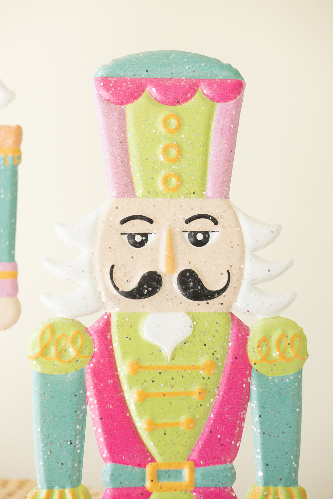 Set of 2 Painted Metal Vibrant Tabletop Nutcrackers