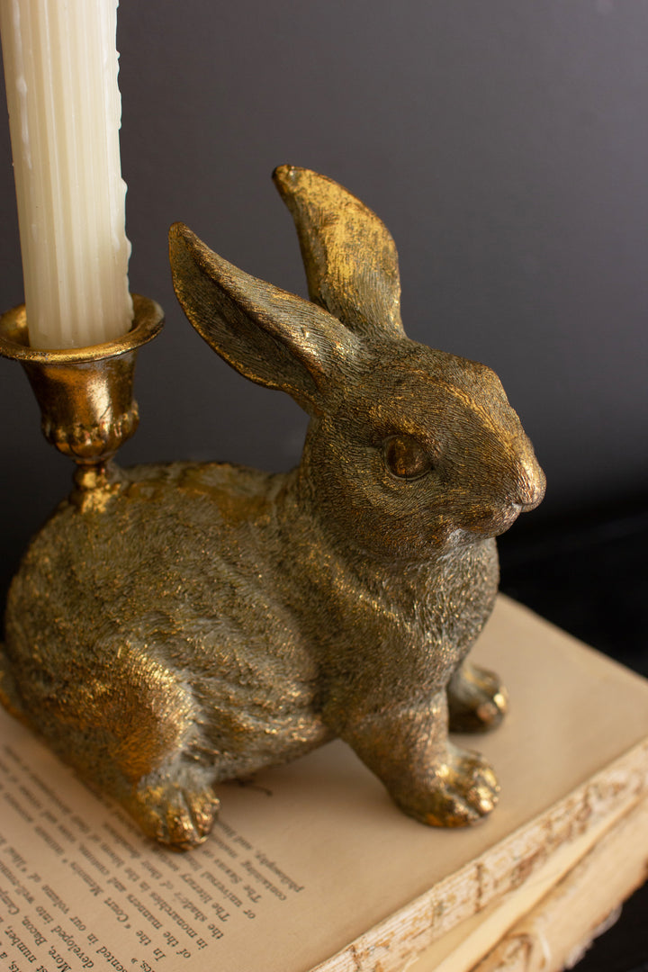 Resin Taper Candle Holders / Rabbit