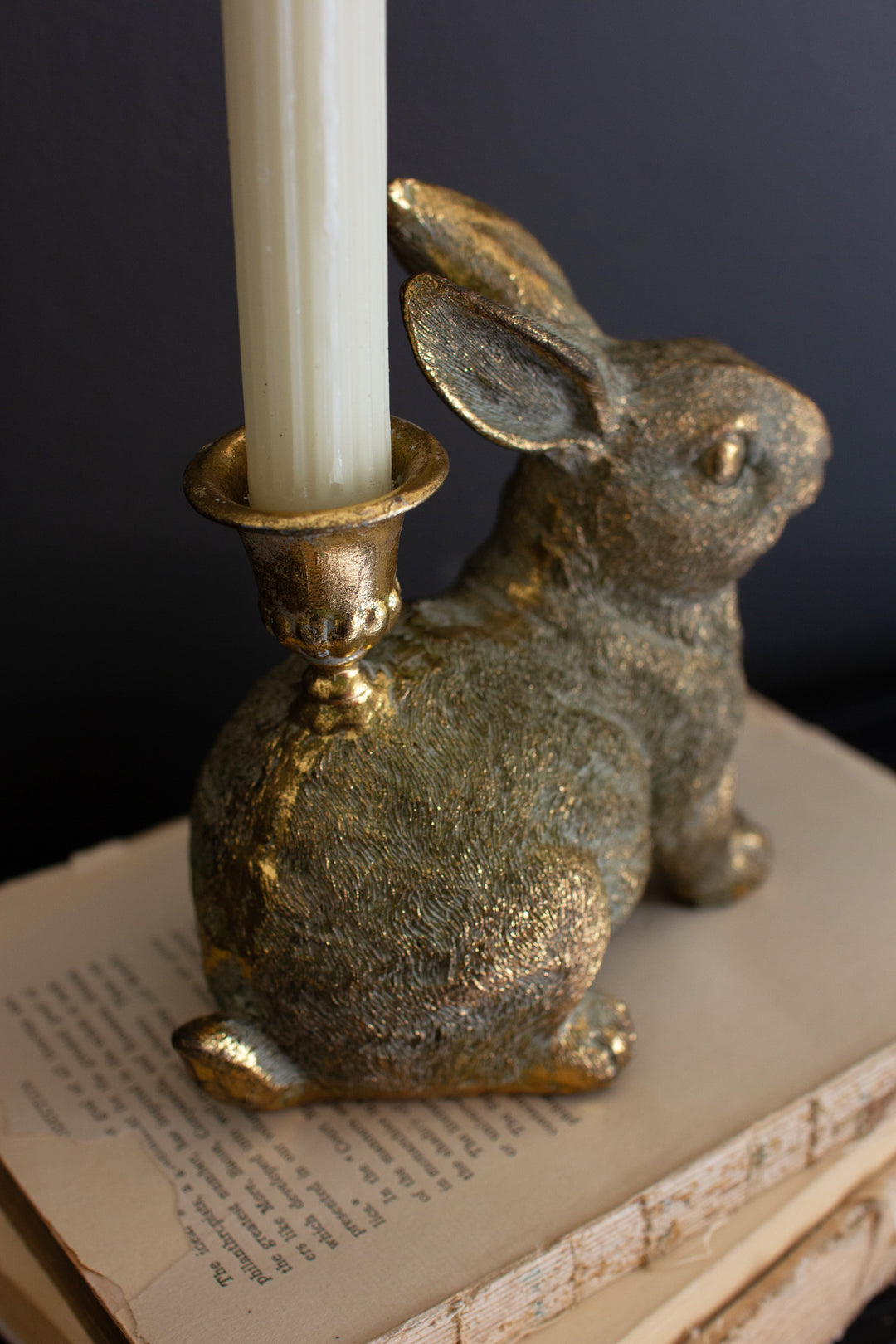 Resin Taper Candle Holders / Rabbit