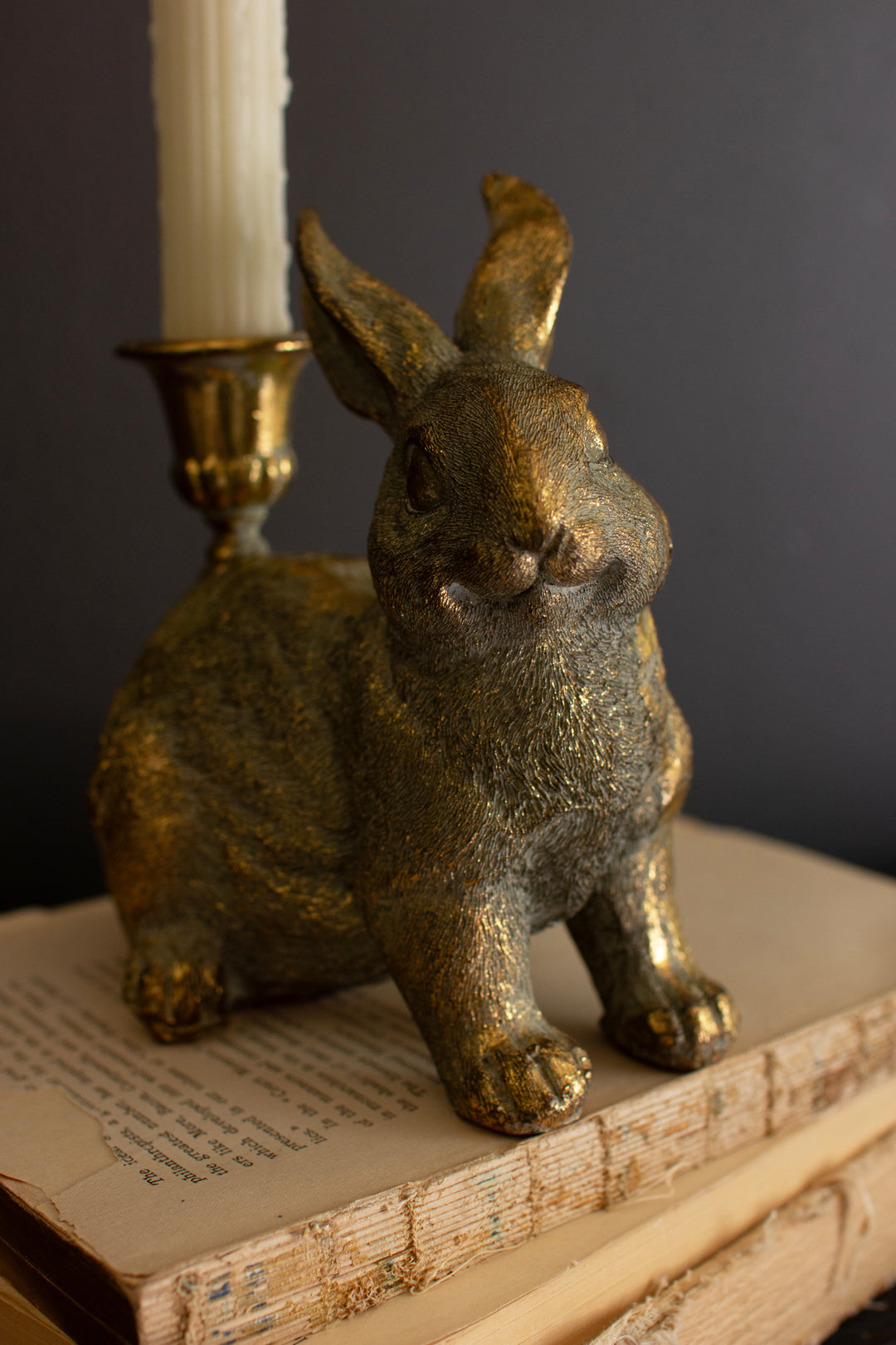 Resin Taper Candle Holders / Rabbit