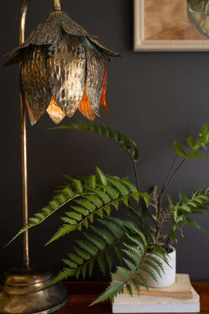 Antique Brass Tulip Table Lamp
