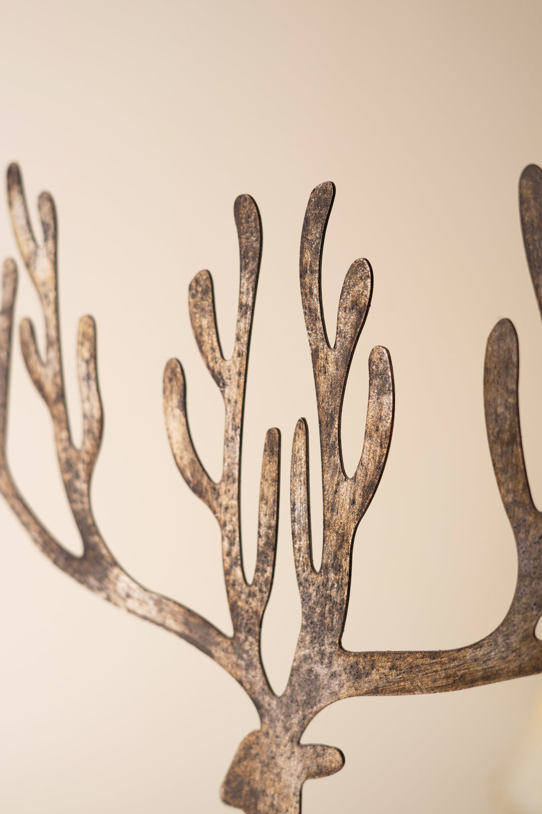 Set of 2 Rustic Metal Reindeer