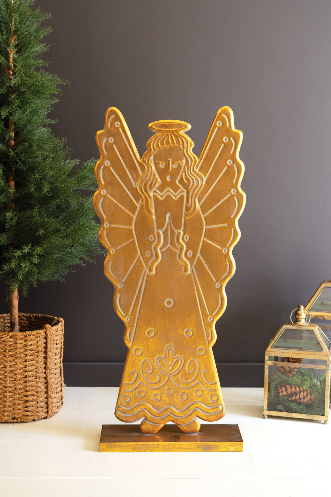 Antique Gold Metal Angel
