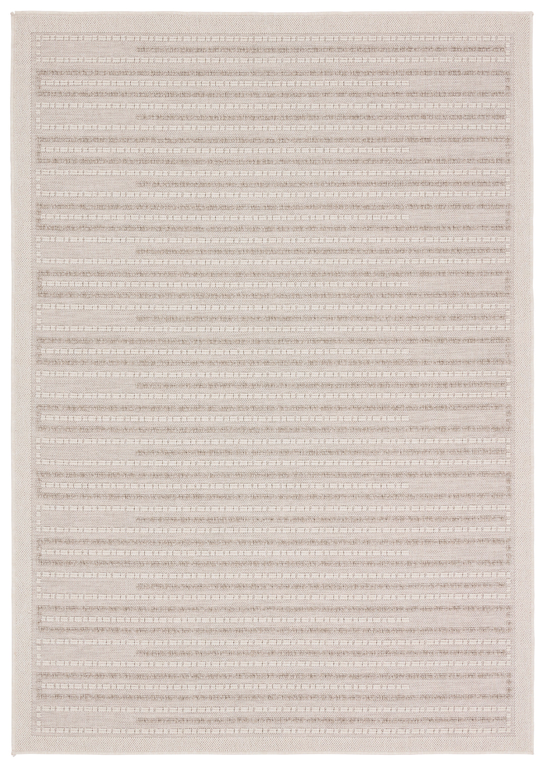 Vibe by Jaipur Living Theorem Indoor/Outdoor Striped Taupe/ Cream Area Rug (CONTINUUM - CNT03)