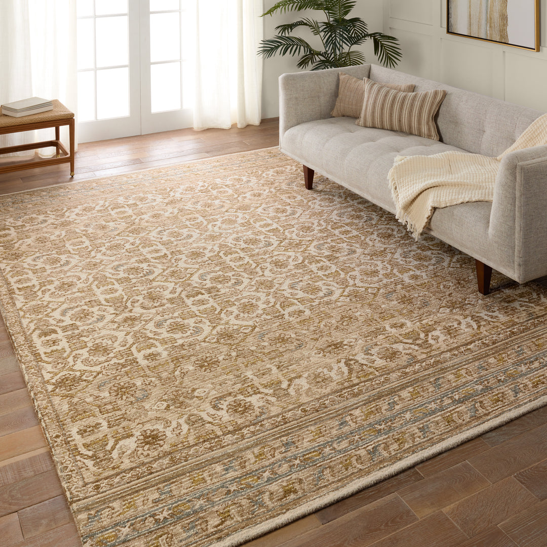 Vibe by Jaipur Living Sarang Handmade Trellis Brown/ Gold Area Rug (CARDAMOM - COM14)