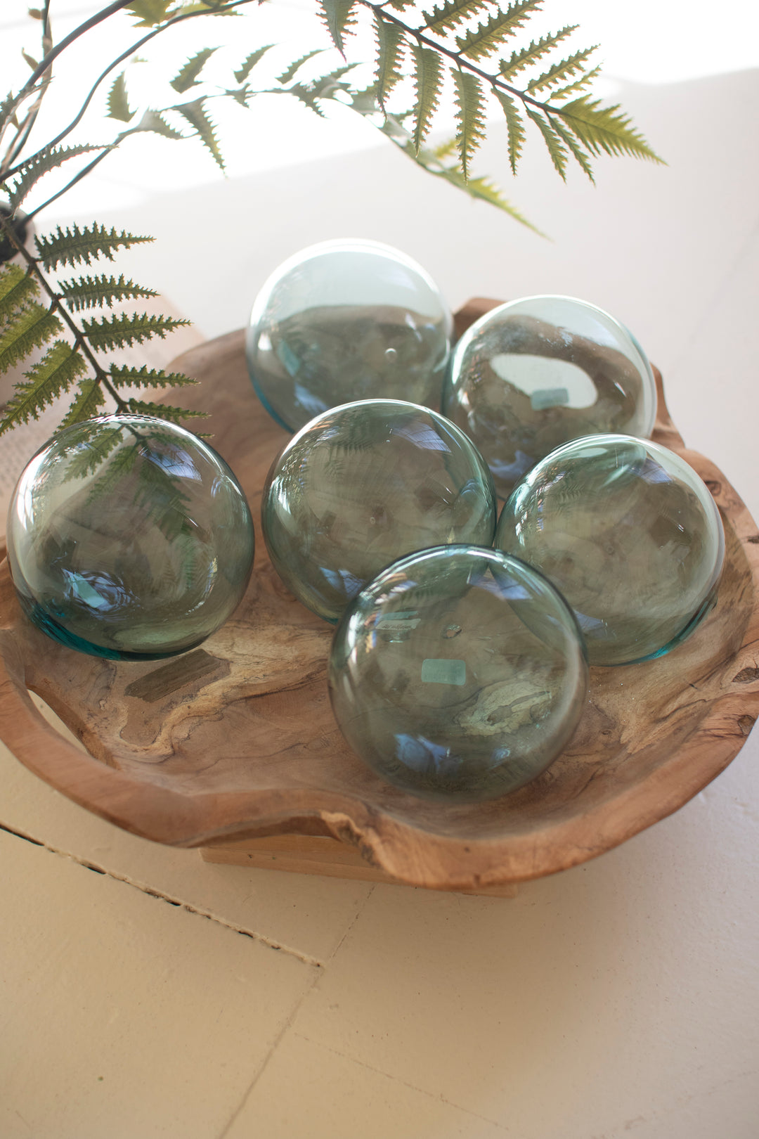 Colored Glass Balls (Set of Six)