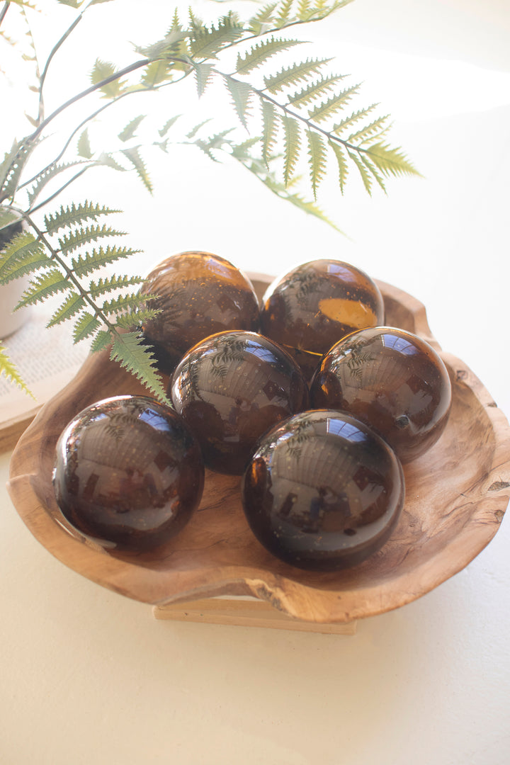 Colored Glass Balls (Set of Six)