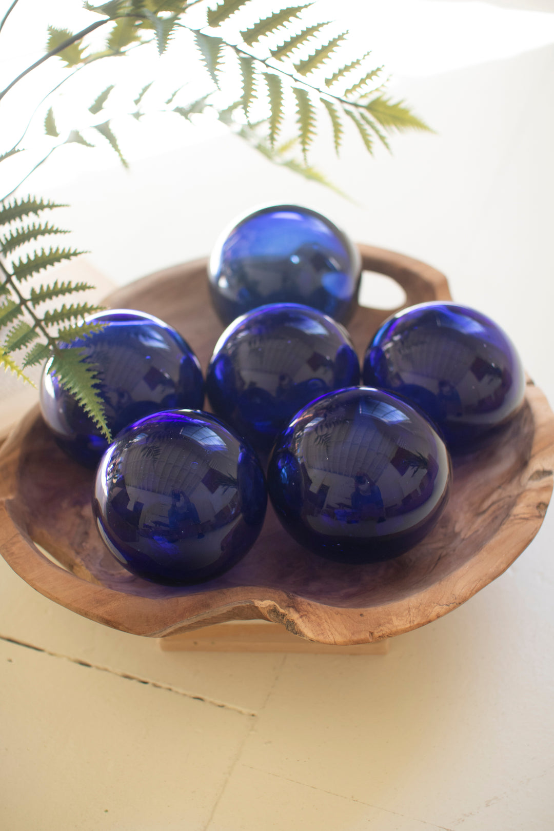 Colored Glass Balls (Set of Six)