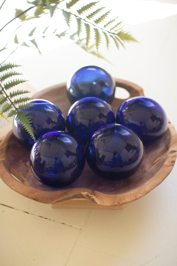 Colored Glass Balls (Set of Six)