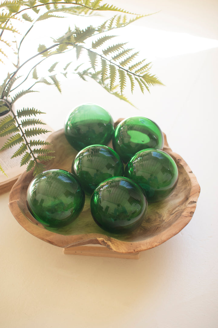 Colored Glass Balls (Set of Six)