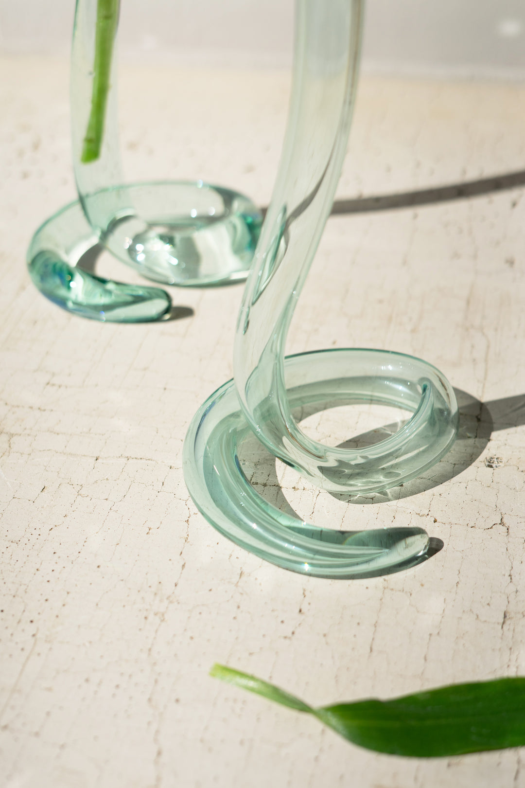 Set of 2 Recycled Glass Snake Vases (Set of six)