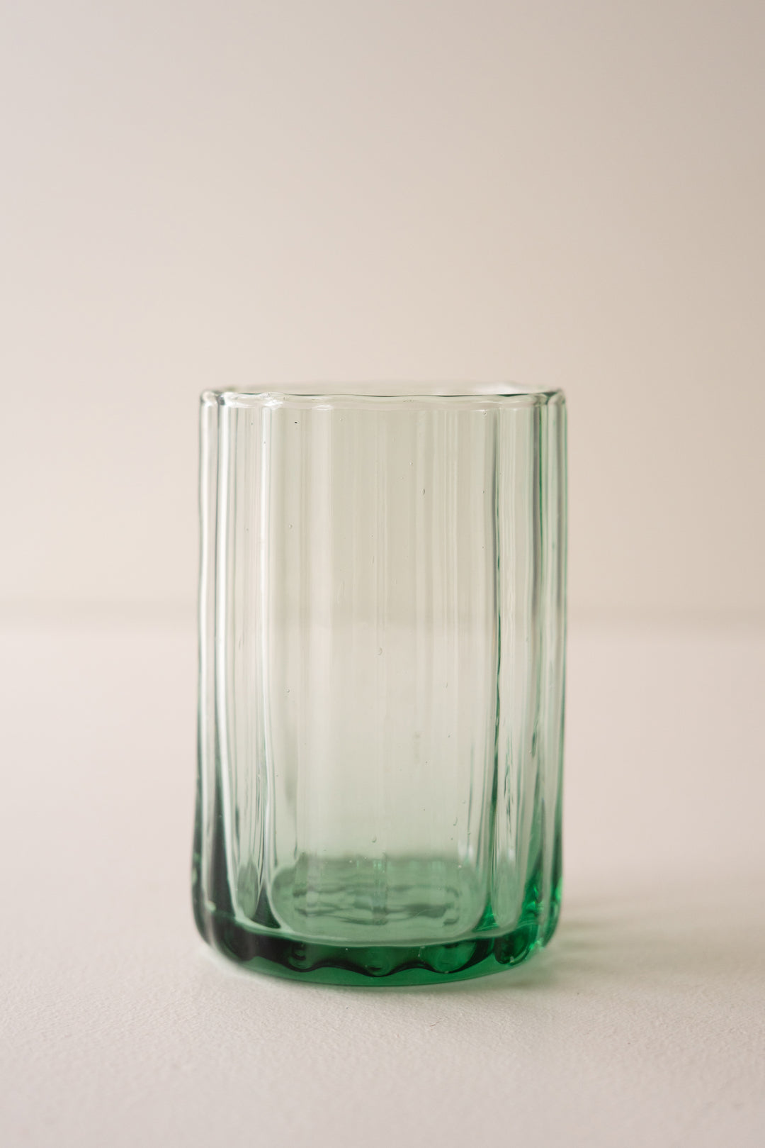 Recycled Fluted Giant Water Glass/Vase Set of Six