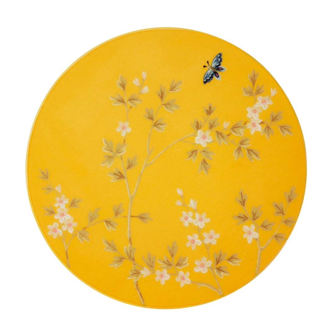 Addison Ross Yellow Chinoiserie Coasters Set of 4